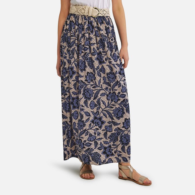 floral print maxi skirt