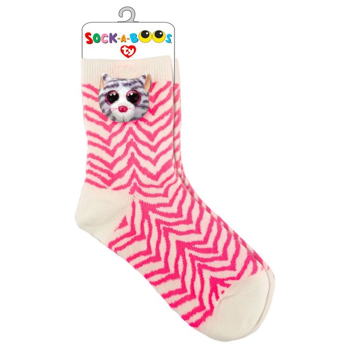 Chaussette Peluche Kiki Le Chat Taille Unique Gris Ty La Redoute