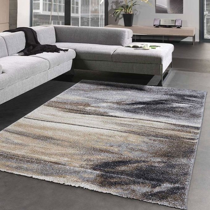 Tapis Sobre élégant Pour Salon Elegant 20355 95 Gris Un