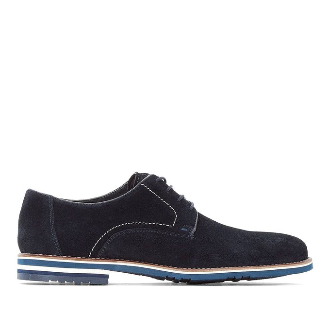 derbies femme cuir bleu marine