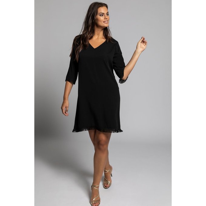 robe crepe noire
