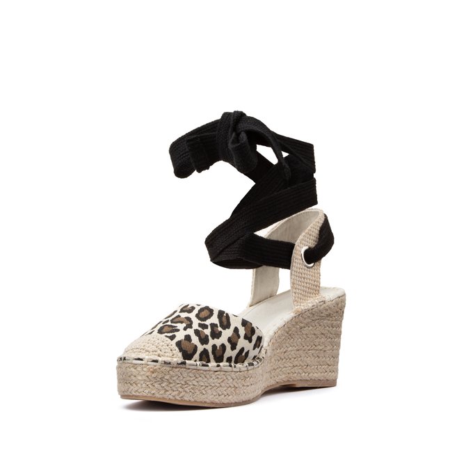 wide fit leopard print wedges