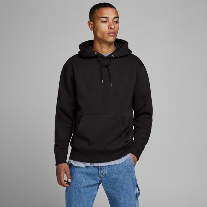 JACK /& JONES HOODIE PULLOVER SWEATSHIRT MEN HOODED JUMPER BLACK NAVY GREY M L XL