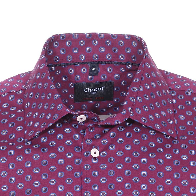 Chemise Coton Droite London Street Violet Jean Chatel La Redoute