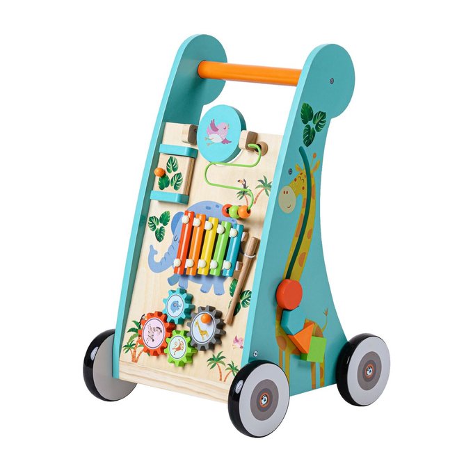 Pousseur En Bois Apprentissage De La Marche Bebe Teamson Kids Bleu Teamson Kids La Redoute