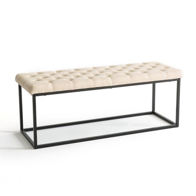 Banc Bout De Lit Capitonne Nottingham Lin Noir La Redoute Interieurs La Redoute