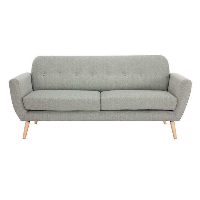 Canapé scandinave 3 places tissu kyno gris foncé Miliboo Canapé scandinave 3 places tissu kyno gris foncé Miliboo