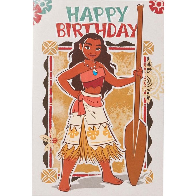 Carte Anniversaire Vaiana Multicolore Draeger La Carterie La Redoute