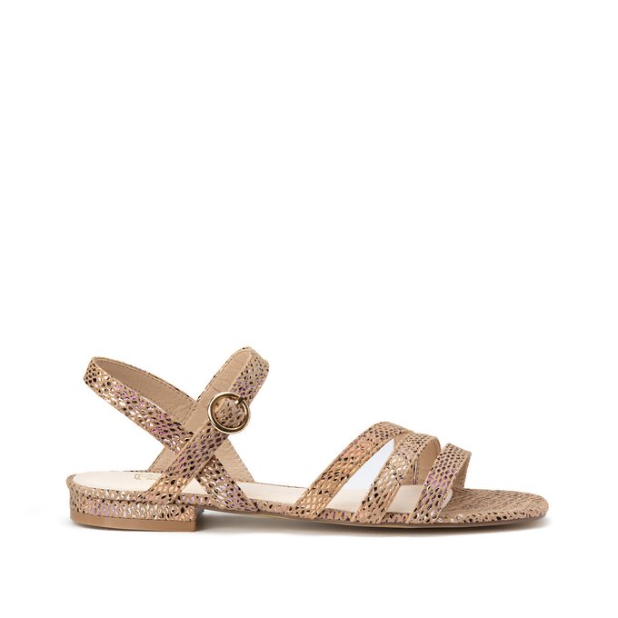 LA REDOUTE COLLECTIONS Snake Print Leather Sandals – Shoemondo 