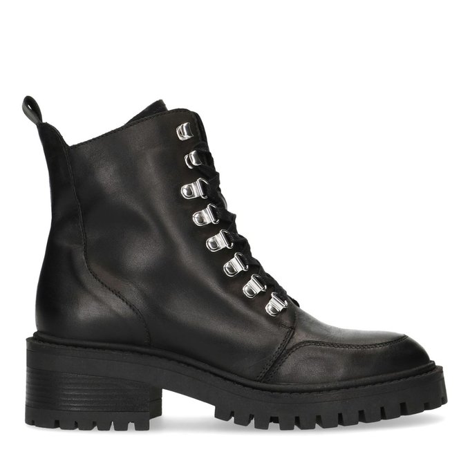 SachaLa talon en cuir motardes cubain Bottines noir avec YgvIb67fy