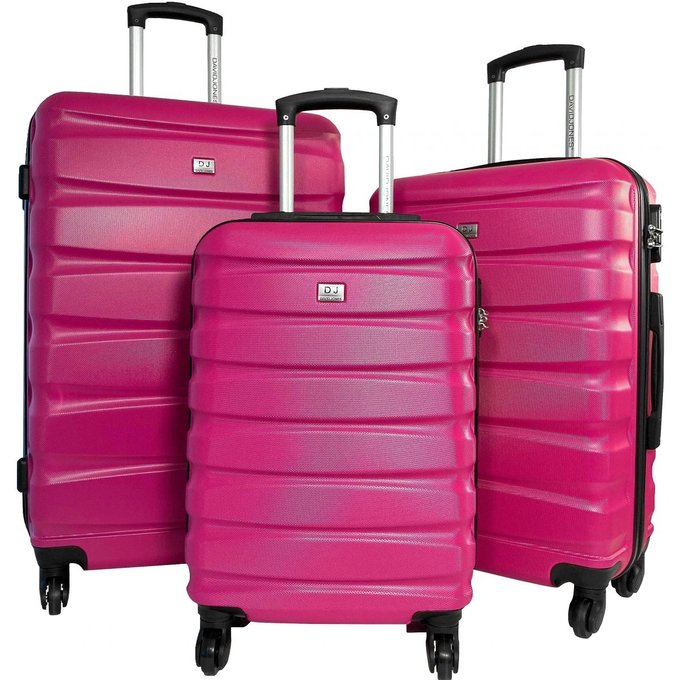 Lot 3 Valises Rigides Dont 1 Valise Cabine Abs Fushia David Jones La Redoute