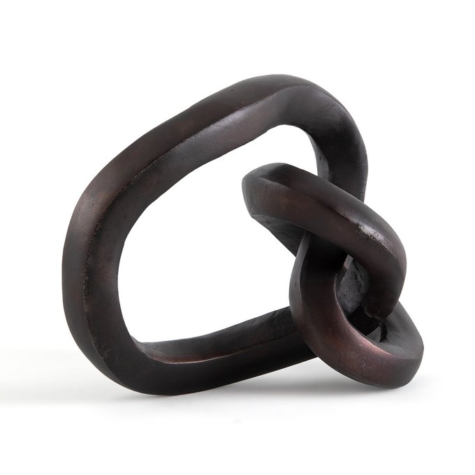 Escultura em alumínio, alt. 14 cm, Nodia