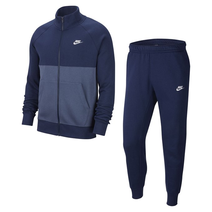 nike grey and blue tracksuit