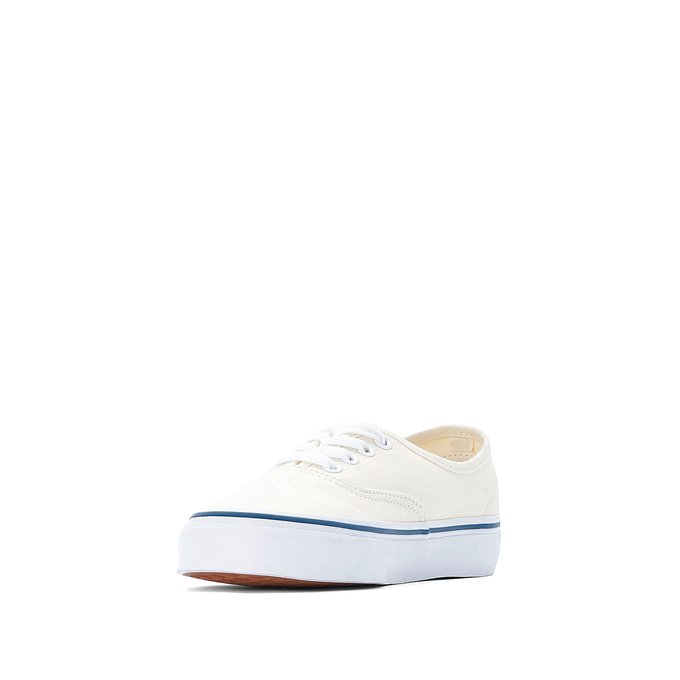 vans authentic white leather espadrille trainers