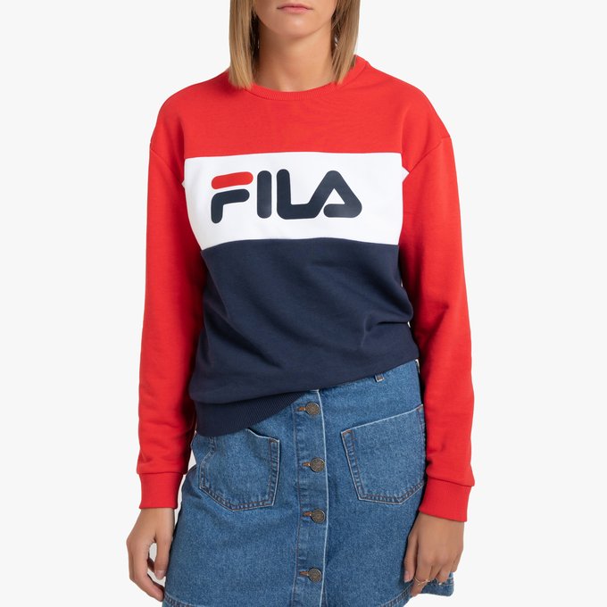 fila jumper red white and blue