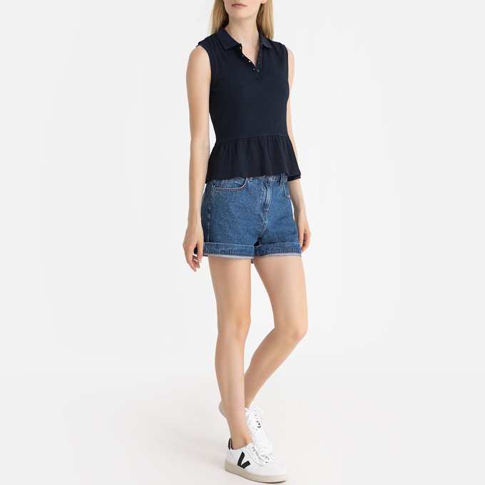 cotton sleeveless polo shirt