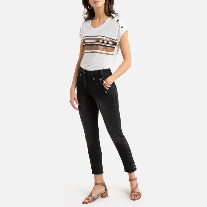 black ankle grazer jeans