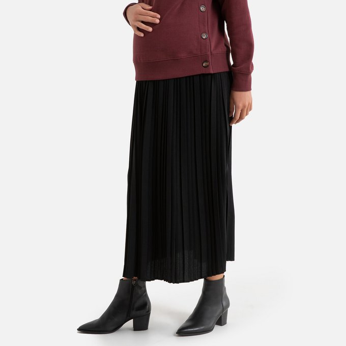 black maternity maxi skirt