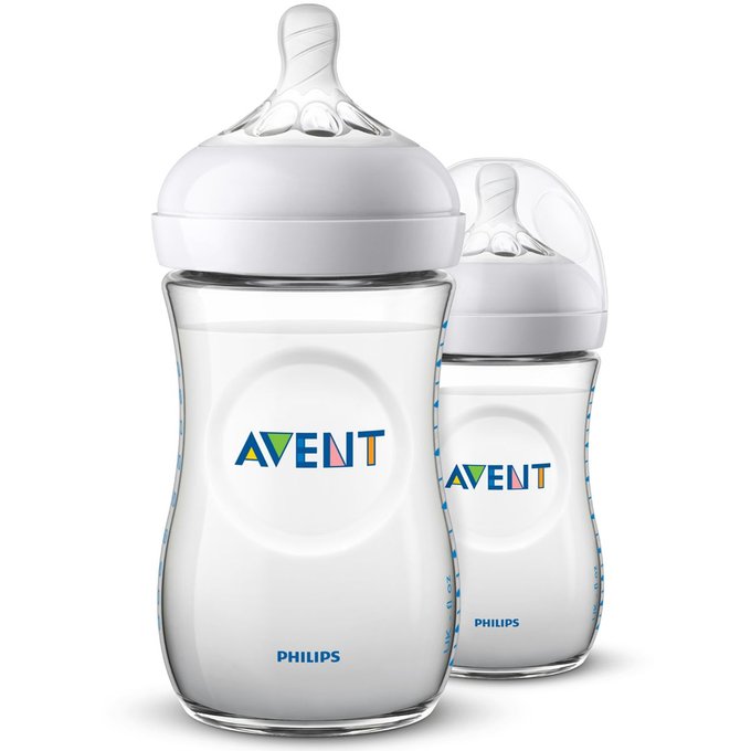 Biberons Lot De 2 Natural 260 Ml Transparent Philips Avent La Redoute