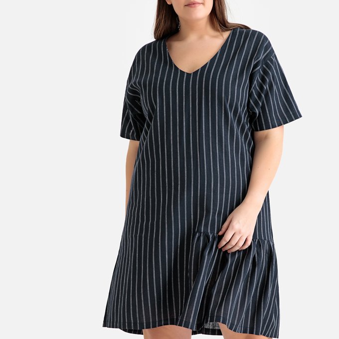 plus striped dress