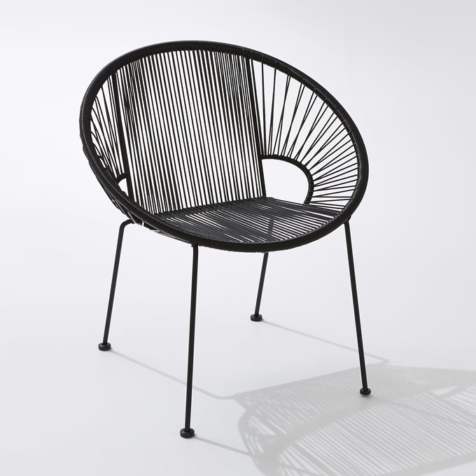 Joalie Wicker Garden Chair Black La Redoute Interieurs La Redoute