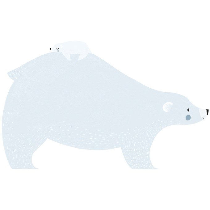 Sticker Grand Ours Polaire Et Son Bebe Bleu Clair Lilipinso La Redoute Sticker Grand Ours Polaire Et Son Bebe Bleu Clair Lilipinso La Redoute