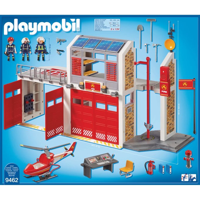 caserne des pompiers playmobil