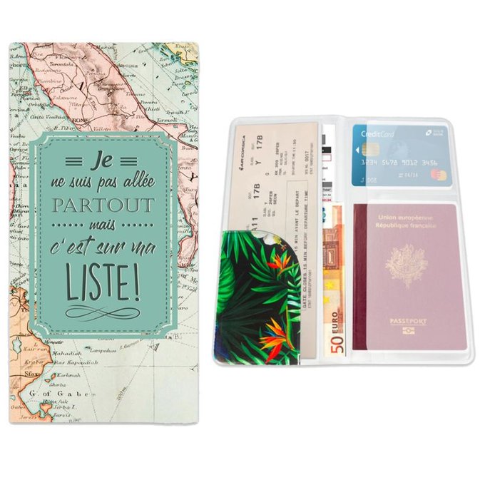 Pochette De Voyage Etui Porte Document Billet Avion Passeport