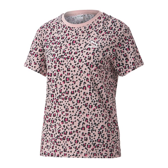 Cotton leopard print t-shirt pink Puma 