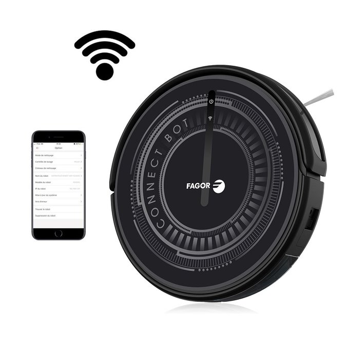 Aspirateur robot laveur connecté fg2120 noir Fagor | La Aspirateur Robot et Laveur Conneté (Noir):