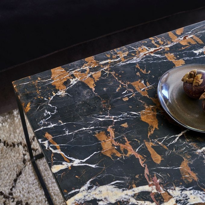 Table basse marbre ambré, Mahaut