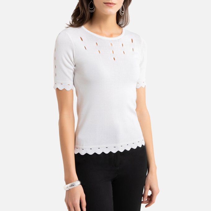 fine knit crew neck jumper