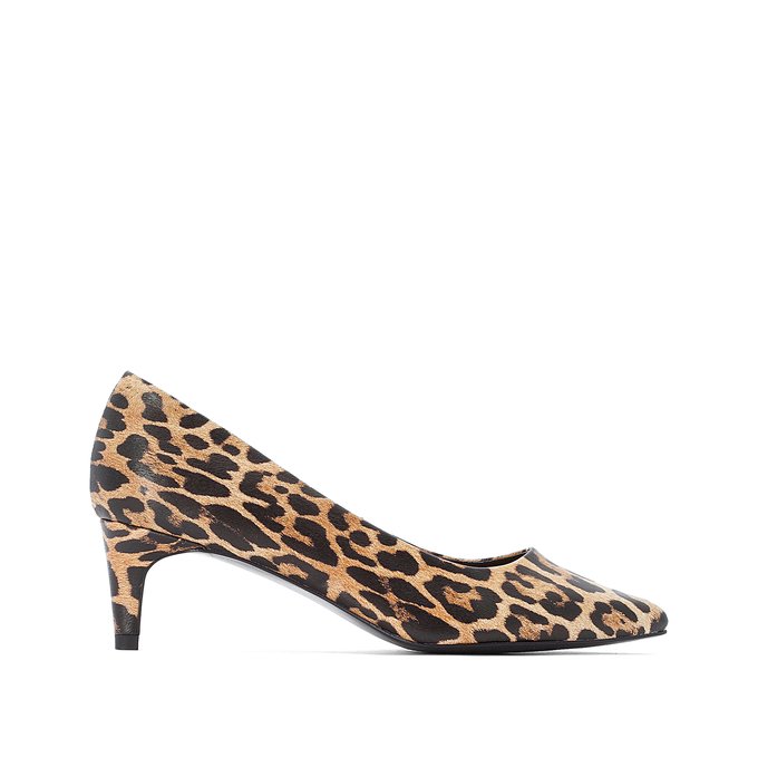 Leopard print stiletto heels with 
