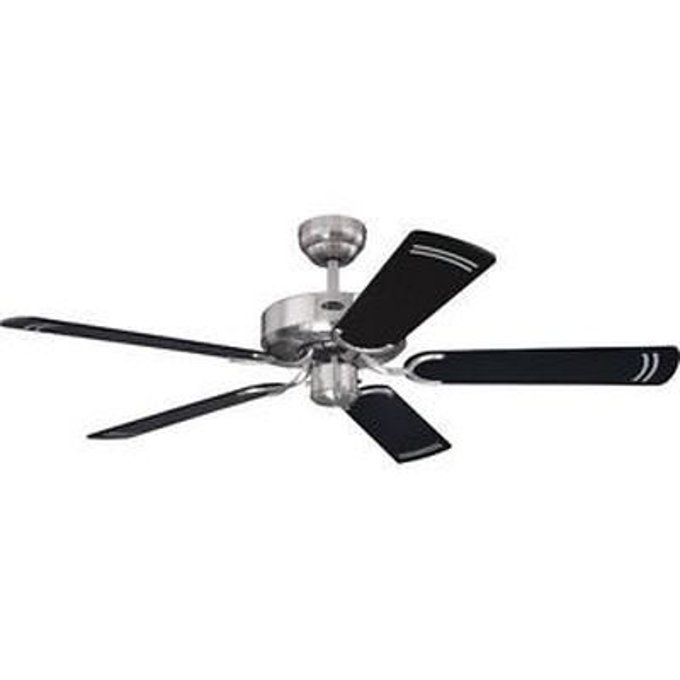 Ventilateur de Plafond Cyclone 132cm Noir Argent 7837040 Ventilateur de Plafond Cyclone 132cm Noir Argent 7837040