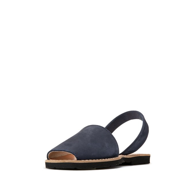 Avarca nubuck flat sandals , navy blue 