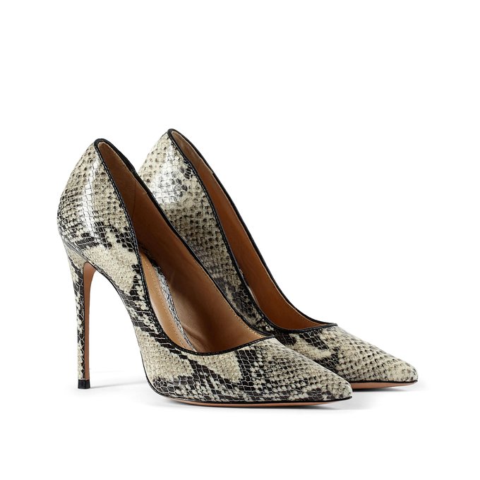 Snake Stiletto Leather Heels In Snake Print Beige Cosmoparis La Redoute The latest styles & colours: snake stiletto leather heels in snake print