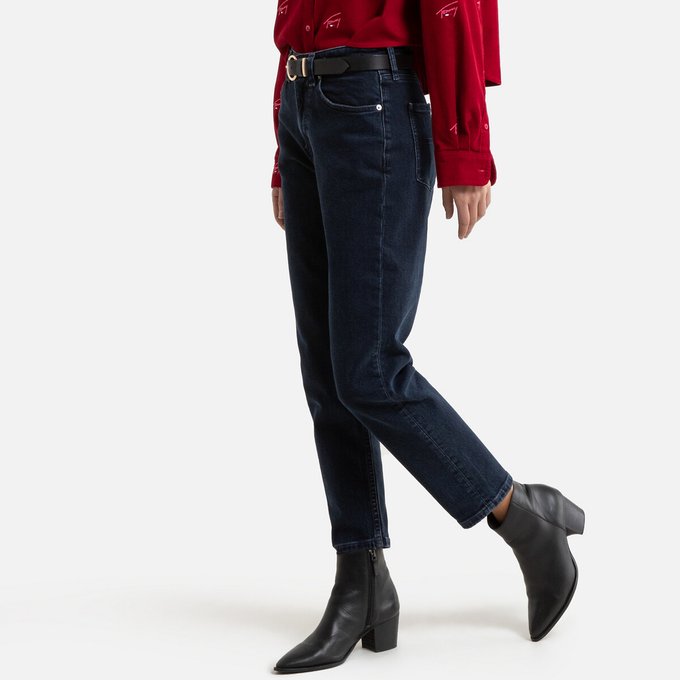 branded high waist jeans
