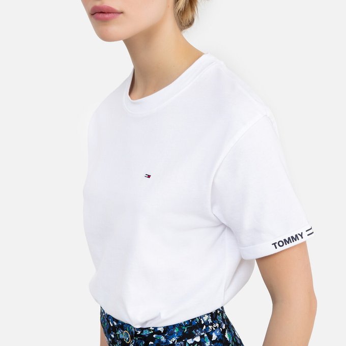 white tommy jeans top