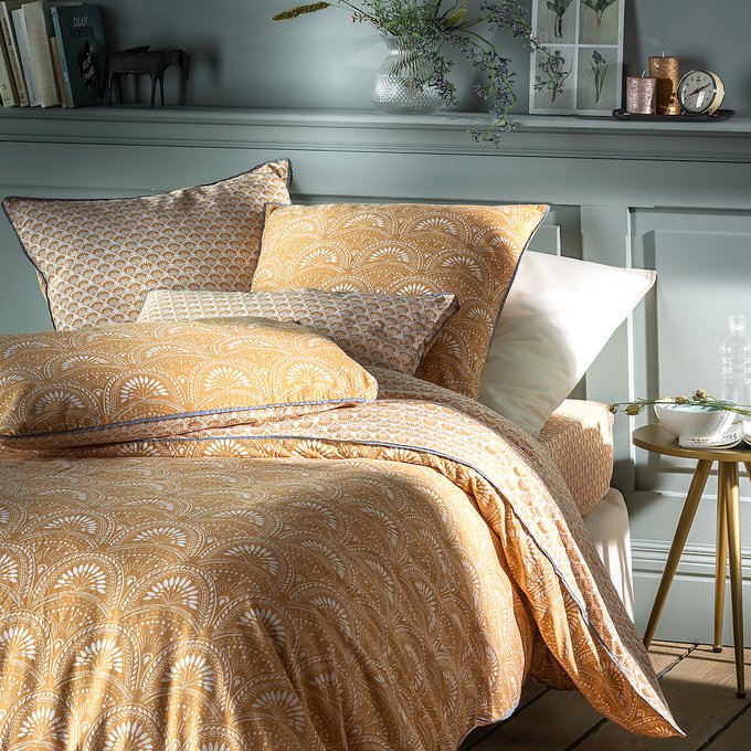 Jaipur Duvet Cover In Washed Cotton Printed La Redoute Interieurs
