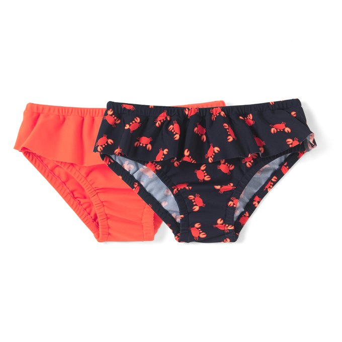 1 Month-3 Years La Redoute Collections Big Girls Pack of 2 Plain Trousers
