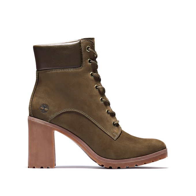 leather ankle boots khaki Timberland 