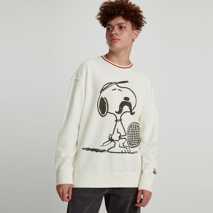x peanuts snoopy tennis sweatshirt 