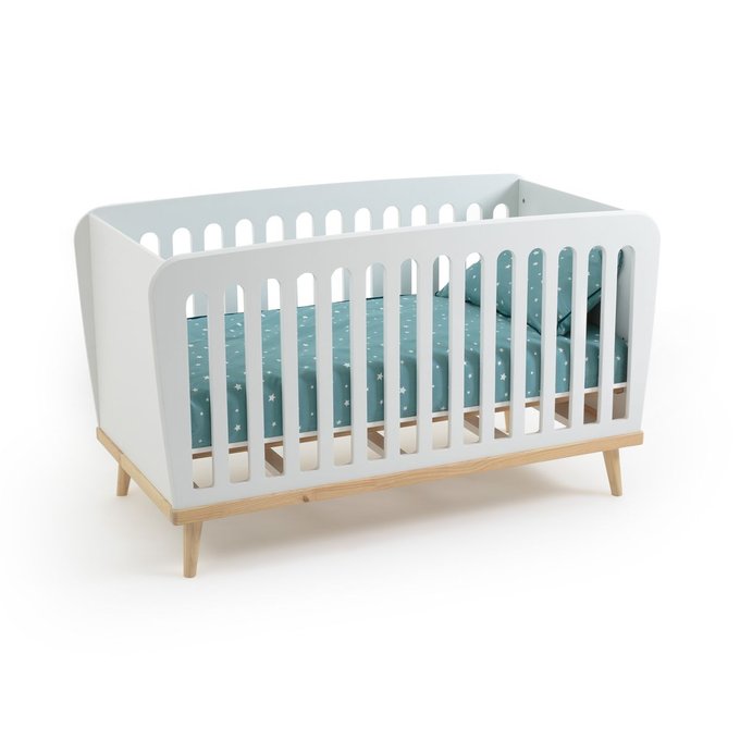 Lit 1 place évolutif en pin 3 positions pour enfant blanc Lit 1 place évolutif en pin 3 positions pour enfant blanc