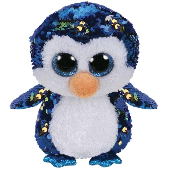 peluche ty pingouin bleu