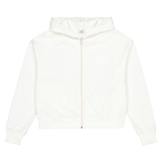 Zip Up Hoodie In Organic Cotton Mix 10 18 Years La Redoute Collections La Redoute