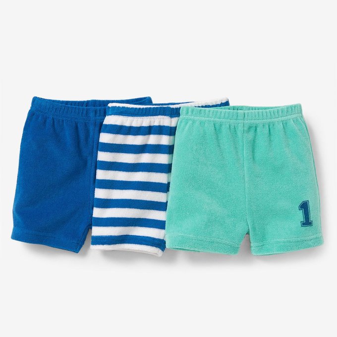 Lot De 3 Shorts Eponge 0 Mois 3 Ans Sans Coloris La Redoute Collections La Redoute