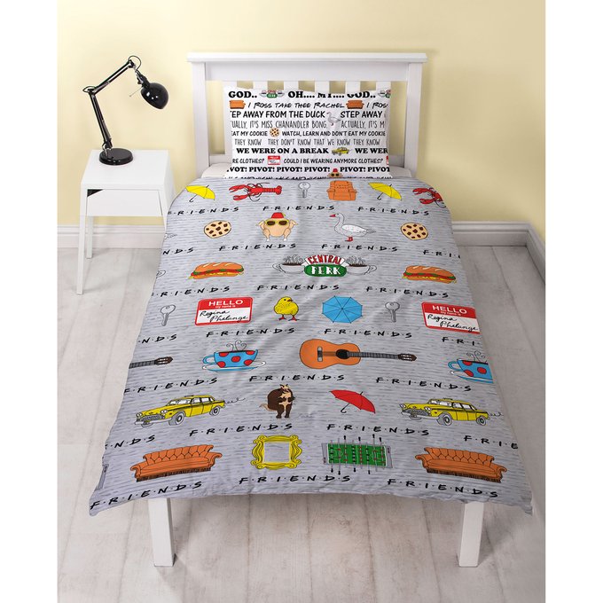 Manhattan Reversible Duvet Set Multi Coloured Friends La Redoute