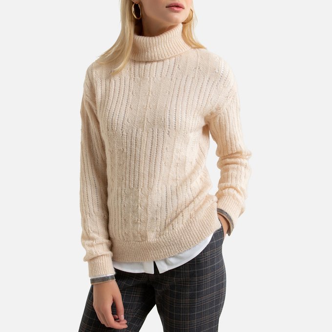 chunky wool turtleneck sweater