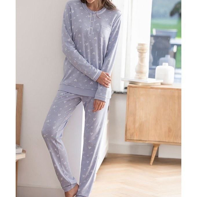 Pyjama manches longues maille interlock Thermolactyl La Redoute Femme Vêtements Sous-vêtements vêtements de nuit Pyjamas 