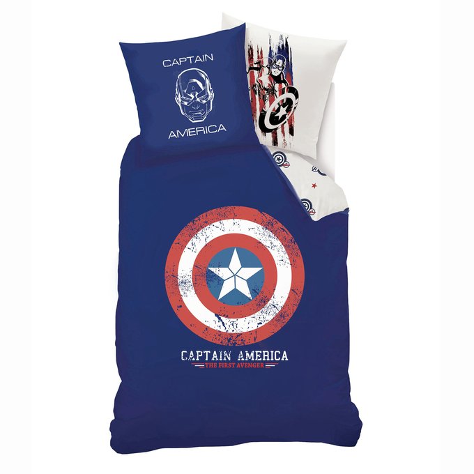 Avengers Duvet Cover And Pillowcase Set Blue Avengers La Redoute